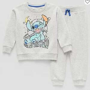 Kids Grey 'Out of This World' Stitch Fleece Set